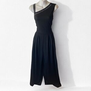 Noracora stretch rhinestone sleeveless maxi pants cotton jumpsuit M